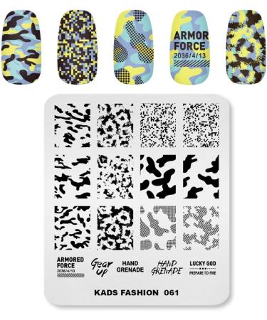 Camouflage Cow Texture Alphabet Stamping Plate for DIY Nail Art | FA061 - Buy Online on GoSupps.com