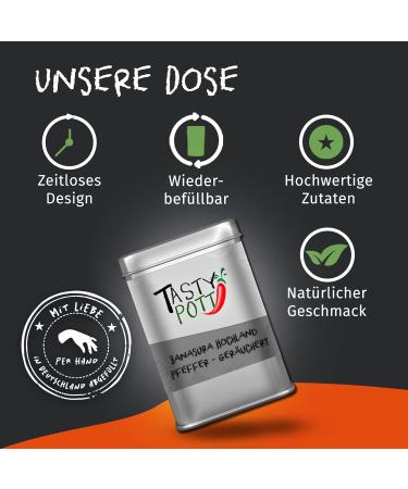  TASTY POTT Tasty Pott Banasura Hochland Pepper 250g | Pepper | Seasoning & Cooking | Exclusive Pepper Variety | Upland Culture | Fruity Note & Peppery Chilli | Gourmet Spice Refill | Refill Refill - Buy Online on GoSupps.com