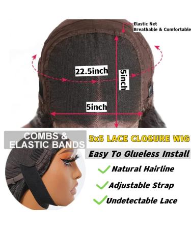 RULINDA 180 Density Short Curly Wig Human Hair | 5x5 HD Lace Closure | Glueless Brazilian Virgin Hair Wig (10) - Buy Online on GoSupps.com