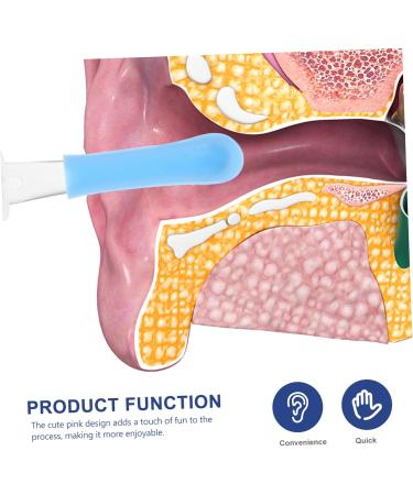 Hoement 10pcs Replaceable Silicone Ear Wax Cleaner Sleeves Use Ear Cleaning Accessories Comfortable Elegant Design - Buy Online on GoSupps.com