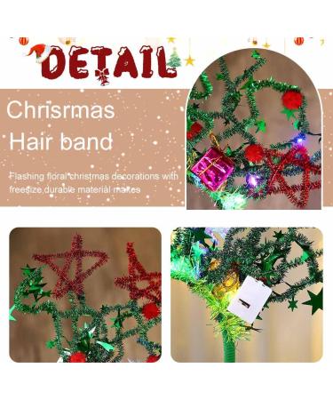Runmi Christmas Light Up Headband LED Flashing Snowflake Christmas Headbands Lighting Star Hair Band Christmas Costume Hair Accessories for Women and Girls - Buy Online on GoSupps.com