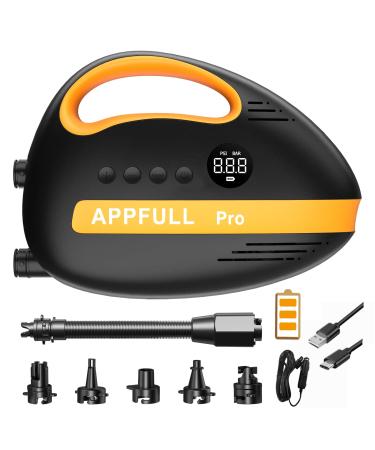 APPFULL 20PSI Paddle Board Pump, SUP Pump Electric Portable, Electric SUP Air Pump for Paddle Board/Tent/Kayak, Paddleboard Pump with Auto-Off Deflation/12V DC Car Connector Chargeable