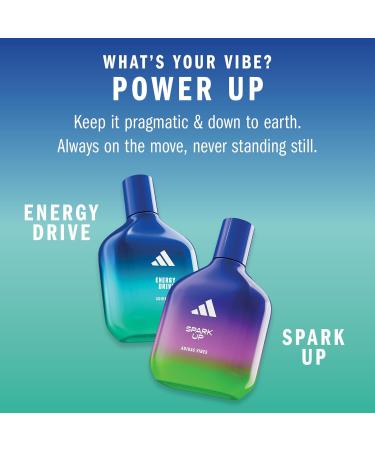adidas Vibes Energy Drive Eau de Parfum 1.6 fl oz (Pack of 1) Notes of Fougere Lavender and Vanilla Unisex Fragrance Long Lasting Sporty Fragrance Travel Size Aromatic Fougere 1.6 Fl Oz (Pack of 1) - Buy Online on GoSupps.com