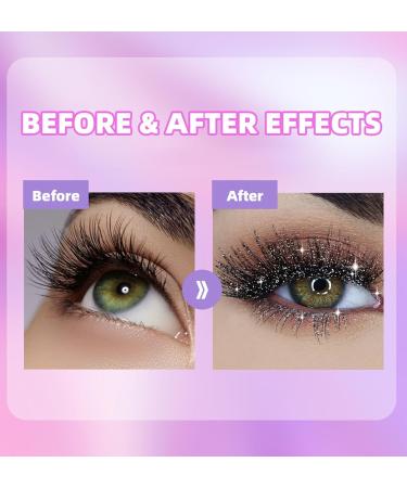  JUDEWY Colorful and glittery mascara shimmering mascara eyeshadow colored mascara silver diamond glitter mascara party makeup (03) - Buy Online on GoSupps.com