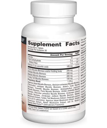 Source Naturals Mushroom Immune Defense - 16 Mushroom Complex - 60 Tablets for Immune Support - Buy Online on GoSupps.com