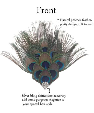 Handmade Peacock Feather Headband | Boho Rhinestone Hippie Accessory for Women & Girls - International Shipping Available - Buy Online on GoSupps.com