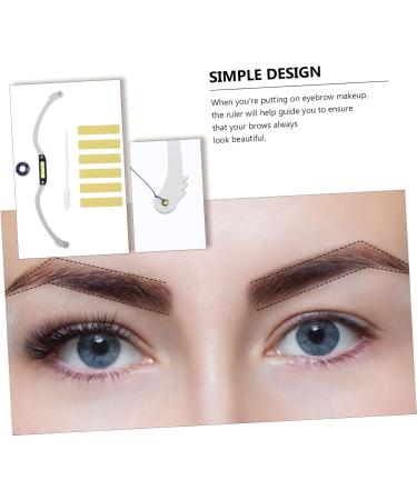 Healeved 2 pcs Professional Eyebrow Line Shaping Shaper Level Marker Premium Metal Auxiliary Tool Horizontal mediumx2pcs Silverx2pcs - Buy Online on GoSupps.com