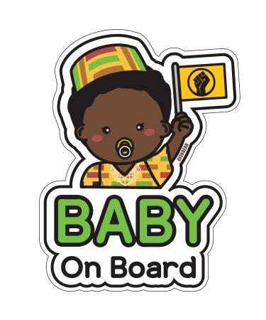 Baby on Board Sign for car (07. Black Boy)