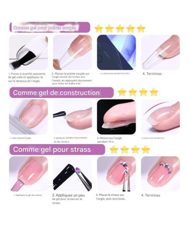 DAWCBVJQ Soft Gel Nail Glue 8ml Long-Lasting Odorless Adhesive Nail Extension Gel | For Beginners and Professionals Salon and Home Use for Manicures and Nail Care - Buy Online on GoSupps.com