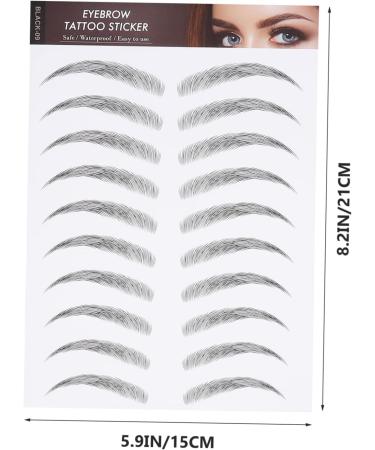 MAGICLULU 12 Sheets Waterproof Eyebrow Stickers Fake Eyebrows Stickera Man Artificial Transfer Stickers Filler - Buy Online on GoSupps.com