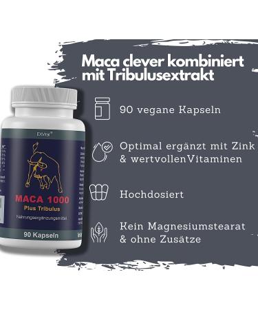 Maca 1000 Plus Tribulus - High Dose 90 Capsules | Premium Quality Maca & Tribulus Blend for Boosting Energy & Vitality - Buy Online on GoSupps.com
