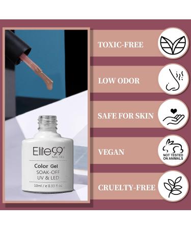Elite99 Gel Nail Polishes Set- 8 Pack Gel Nail Kit Nude Pink Glitter Gel Polish Set Soak Off UV LED Nail Gel Manicure Kit DIY Home Salon Nail Art Top Coat Base Coat Matte Top Coat C004 - Buy Online on GoSupps.com