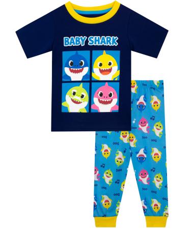 Pinkfong Boys Snuggle Fit Pyjamas Baby Shark 12-18 Months Blue