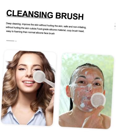  HONMEET 3 Pieces Cleansing Brush Facial Cleansing Brushes For Cleansing And Exfoliating Facial Care Lip Scrub Cleansing Brush Clean Cleansing Brush Silica Gel - Buy Online on GoSupps.com