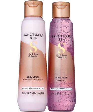 Sanctuary Spa Lily and Rose Gift Set - 300ml | Vegan & Cruelty Free | Ideal for Women's Birthday & Christmas - Buy Online on GoSupps.com