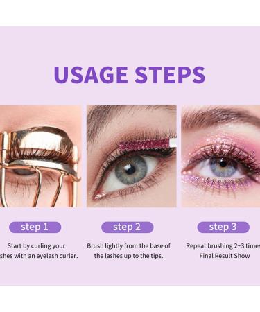 Sparkling Glitter Mascara | Long-Lasting Waterproof Mascara | Smudge-Proof Eye Makeup Lightweight and Shiny Formula Ideal for Weddings Parties Proms and Romantic Evenings - Buy Online on GoSupps.com