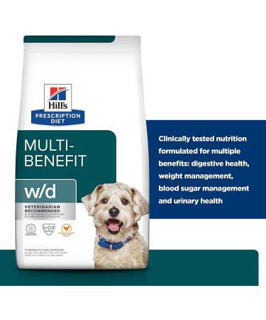 Hill's Prescription Diet w/d Multi-Benefit Dry Dog Food 8.5 lb - Veterinary Formula for Digestive, Weight, Glucose & Urinary Health - Buy Online on GoSupps.com