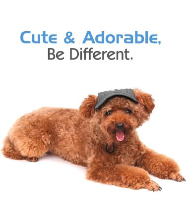 Pawaboo Dog Baseball Cap | Adjustable Sun Protection Hat with Ear Holes for Puppies - Grey Size S - Buy Online on GoSupps.com