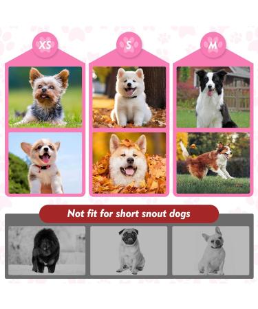 Adjustable Soft Nylon Dog Muzzle for Small to Medium Dogs - Breathable Mesh Design for Biting, Barking, Eating Prevention - Pink S - Buy Online on GoSupps.com