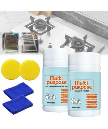 Multipurpose Cleaning Powder for Kitchen Powerful Kitchen All-Purpose Powder Cleaner Powerful All Purpose Cleaning Powder Household Strong Cleaning Agent (2 Pcs)