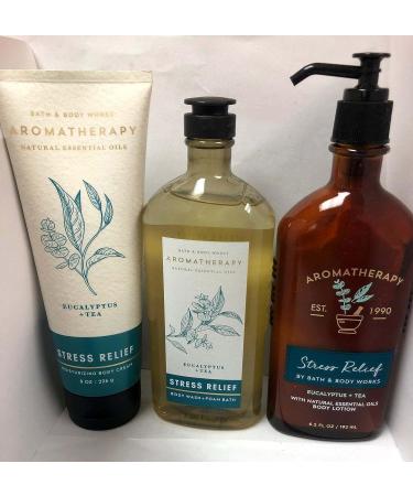 Bath and Body Works Aromatherapy Eucalyptus Tea Trio Gift Set - Stress Relief Body Care Set - Buy Online on GoSupps.com