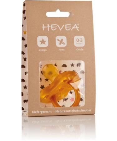 Pacifier Hevea Star & Moon 0-3 months (orthodontic) 1 piece