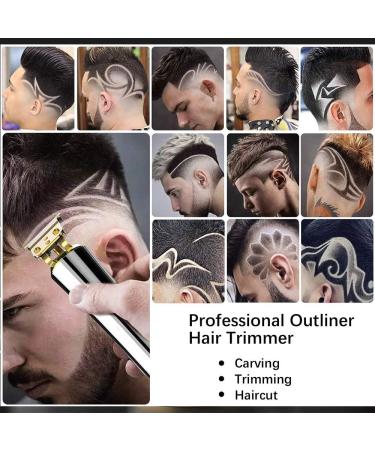 Men Hair Clipper Electric Pro Outliner Grooming Rechargeable Cordless Close Cutting T-Blade Trimmer for Men Gapped Detail Beard(Black) - Buy Online on GoSupps.com