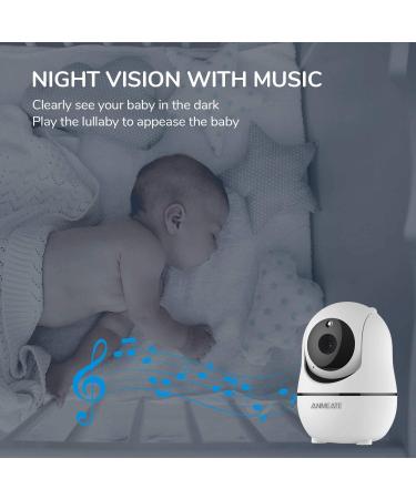 Baby Monitor with Remote Pan-Tilt-Zoom Camera  3.5 Large Display Video Baby Monitor with Camera and Audio |Infrared Night Vision |Two Way Talk | Room Temperature| Lullabies and 960ft Range (V2) - Buy Online on GoSupps.com