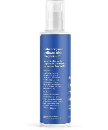 ASUTRA Everyday Magnesium Lotion with OptiMSM - 6.76 oz | Fast Absorption for Joints & Muscles | Vitamin A, E & Shea Butter | Lemongrass Scent - Buy Online on GoSupps.com