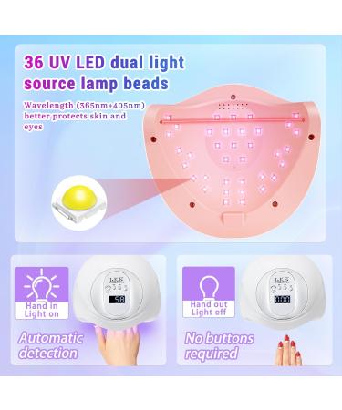 Buy Wisdompark 108W UV Nail Lamp - Professional Gel Nail Dryer with 36 LEDs 4 Timer Settings & LCD Screen for Fast Flawless Results | International Shipping Available - Buy Online on GoSupps.com