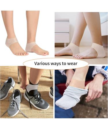 Madholly Gel Heel Sleeves - 5 Pairs | Breathable Silicone Heel Socks for Dry Cracked Heel, Plantar Fasciitis, Achilles Tendonitis, Heel Spurs, Sore Heel - Buy Online on GoSupps.com