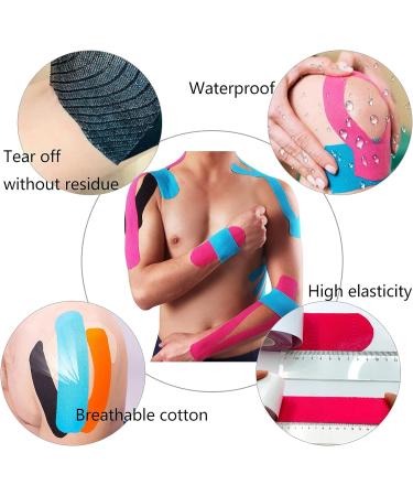Skin Pre-Cut I Kinesiology Tape 5cm*5m - 20 Pieces, Elastic Sports Tape for Muscle Support & Pain Relief - Buy Online on GoSupps.com