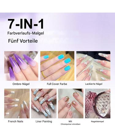  Generisch Nail Gel Palette - Gradient Gel - Multicolor Paint Kit for Women and Girls - Manicure for Creative Designs - Buy Online on GoSupps.com