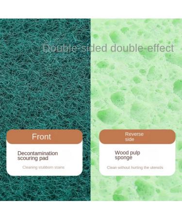 ShuWen Wood Pulp Sponge dishwashing Sponge Wipe Block Double-Sided Kitchen Cleaning Wood Pulp Cotton scouring pad Absorbent rag - Buy Online on GoSupps.com