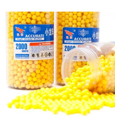 Softair balls High Grade Softair BB's 6mm caliber Softair balls 0.12g ammunition balls yellow 2000 balls
