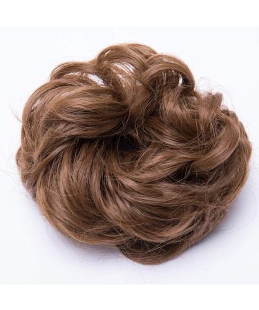 Hair Bun Extensions Messy Curly Wavy Hair Scrunchies Hairpieces Synthetic Donut Updo Hair Pieces Ponytail Extensions for Women Light Brown - Buy Online on GoSupps.com