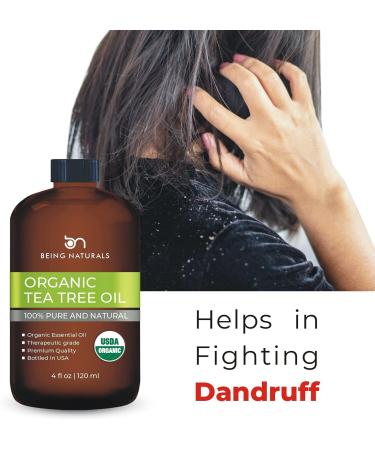Organic Tea Tree Essential Oil 4 FL OZ - 100% Pure & Natural - Premium Quality with Glass Dropper - Buy Online on GoSupps.com