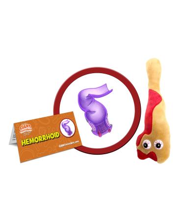 GIANTmicrobes Hemorrhoid Plush - Learn About Health and Smile Through The Pain with This Memorable Gift for Family Friends Doctors Scientists Educators and Anyone with a Healthy Sense of Humor