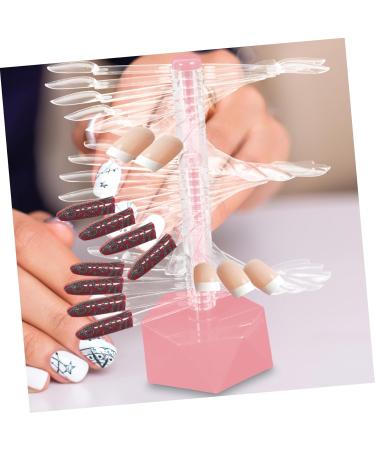 VINTORKY Nail Display Stand Holder Nail Stands for Nail Art Spiral Nail Tips Stand Nail Stand Display Spiral Nail Tips Holder Nail Practice Holder Nail Art Supply Manicure Bracket Acrylic 6.2x6.2cm Pink - Buy Online on GoSupps.com