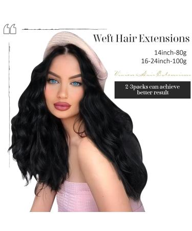 Vivien Real Hair Extensions - Black Remy Hair 14 Inch 80g | Premium Quality Safeing Tress - Buy Online on GoSupps.com