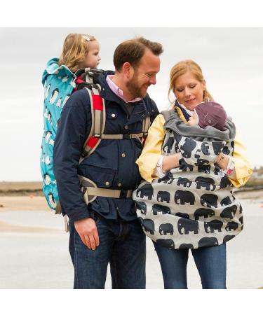 Babywearing All-Weather Waterproof Sling and Baby Carrier Cover Rain cover with Fleece lining. Universal fitting protection from rain and wind in all seasons easy to fit. Fits front & back carriers (Grey Elephant) - Buy Online on GoSupps.com