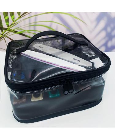 Holay Nail Polish Organizer - Durable Holder with 30 Foam Slots, Professional Carrier in Transparent Black - 9.4x8.46x5-inch - Buy Online on GoSupps.com