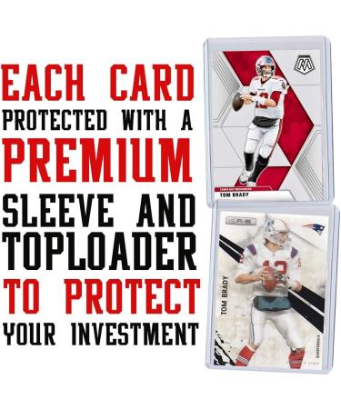 Tom Brady Football Card Bundle - Set of 6 Assorted Cards from Buccaneers, Patriots & Wolverines | Super Bowl Champion QB | With Sleeve & Toploader - Buy Online on GoSupps.com