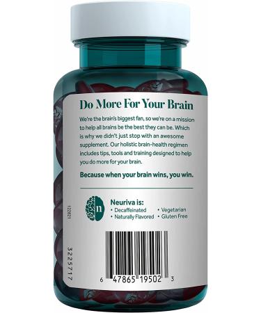 NEURIVA Plus Strawberry Gummies | Memory, Focus & Cognitive Support | Vitamins B6 & B12 | Nootropic Brain Supplement | 50ct - Buy Online on GoSupps.com