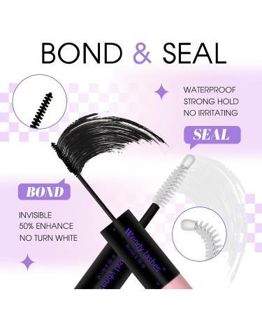 Lash Bond and Seal 2 in 1 Eyelash Extension Glue - Waterproof Long-Lasting Hold 72 Hours - DM20 Kit for DIY Lash Extensions - Buy Online on GoSupps.com