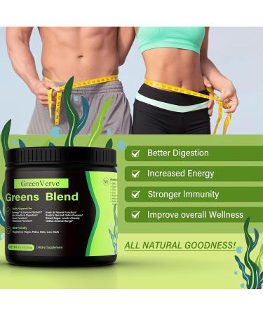 RASPIO Green Superfood Plant Nutrition Powder Natural Fruit & Vegetable Superfood Mix Sugar Free 180g Jar Green - Buy Online on GoSupps.com