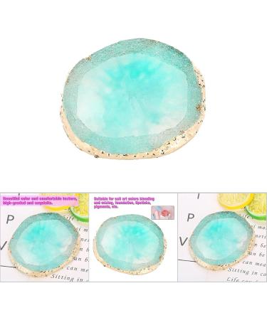 Naroote Solid Gel Nail Polish Palette Nail Polish Palette Resin Nail Art Palette Nail Polish Cosmetic Palette Gold Edge Pigment Mixing Plate Drawing Color Dish Manicure Nail DIY Tool GREEN - Buy Online on GoSupps.com