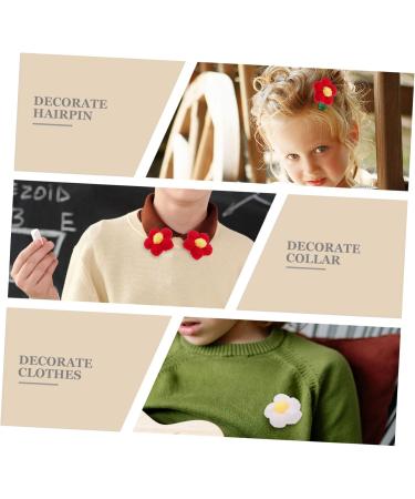 Cabilock 10pcs Hairpin Accessories Hair Pin Plush Yarn Crocheted Puff Flower Child Wedding Supplies Bow Tie Assorted Color 2 4X4cm - Buy Online on GoSupps.com