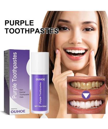 Buy Purple Teeth Whitening Toothpaste V34 Color Correction - Effective Stain Removal & Gum Repair for White Teeth (3PCs) - Buy Online on GoSupps.com