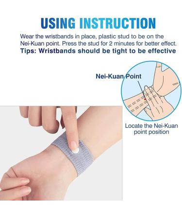 8 Pcs Travel Sickness Bands - Natural Acupressure Relief for Motion, Nausea, Sea, Flying, Pregnancy and Kids - Buy Online on GoSupps.com